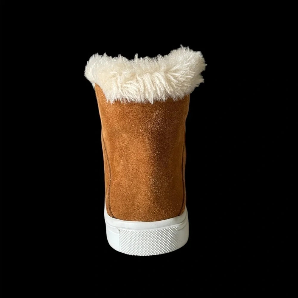 Minnetonka x Lottie Moss Shearling High Top Boots Brown | Size 6 NWT